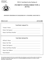 INCIDENT COMMANDER TYPE 4 (ICT4) TASK BOOK